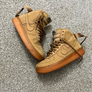 Nike wheat colored high tops